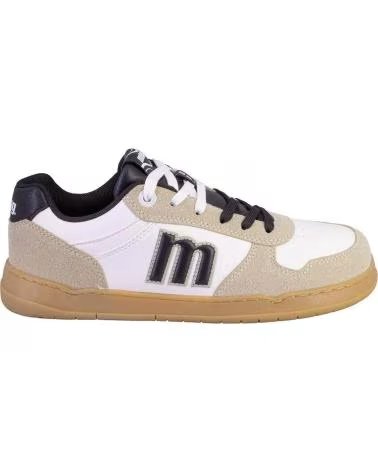 MTNG MUSTANG 84766PLITY ZAPATILLAS CASUAL DE HOMBRE BLANCO Y AZUL BLANCO Y BEIGE