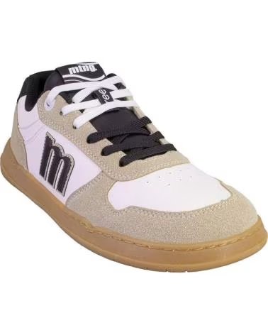 MTNG MUSTANG 84766PLITY ZAPATILLAS CASUAL DE HOMBRE BLANCO Y AZUL BLANCO Y BEIGE