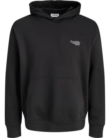 JACK AND JONES SUDADERA CON CAPUCHA JACKJONES 12288100-BLK EN NEGRO PARA HOMBRE BLACK