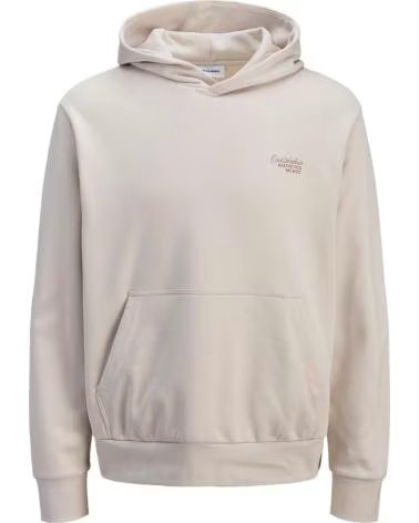 JACK AND JONES SUDADERA CON CAPUCHA JACKJONES 12288100-MOON EN BEIGE PARA HOMBRE MOONBEAM