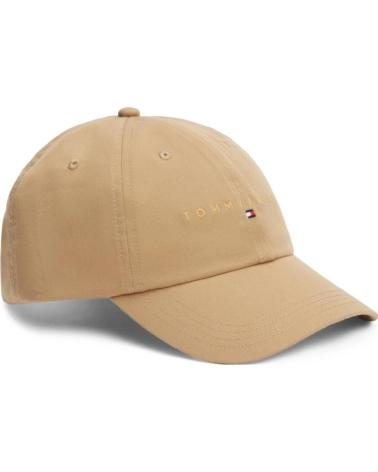 TOMMY HILFIGER LINEAR LOGO 6 PANEL CAP CAMEL