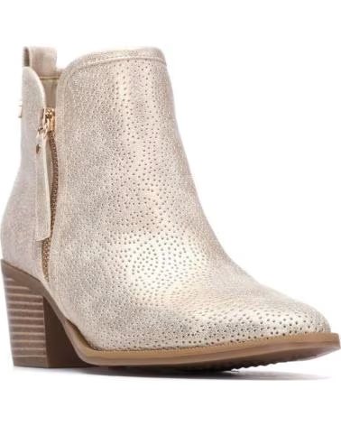 BOTAS XTI 145266 DE CAÑA BAJA CON TACÓN ANCHO Y DETALLE METALIZADO ORO