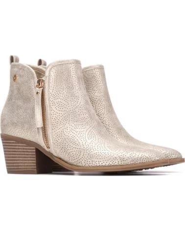BOTAS XTI 145266 DE CAÑA BAJA CON TACÓN ANCHO Y DETALLE METALIZADO ORO