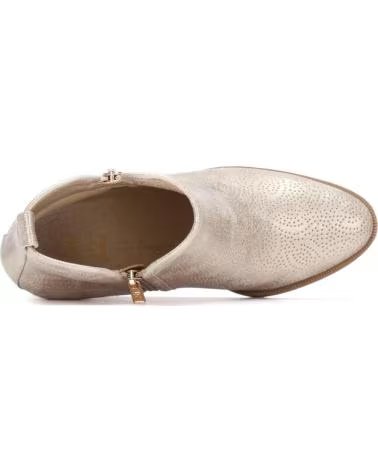 BOTAS XTI 145266 DE CAÑA BAJA CON TACÓN ANCHO Y DETALLE METALIZADO ORO