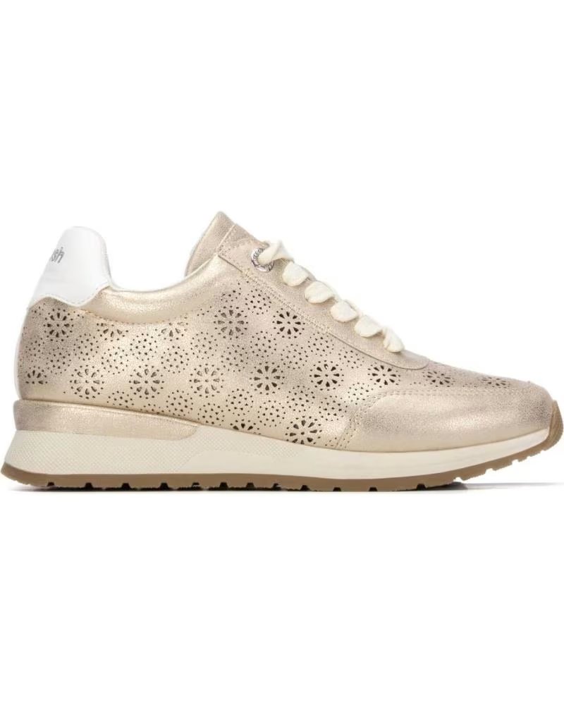 REFRESH 175131 CASUAL SNEAKERS WITH PRINT FOR WOMEN GOLD ORO