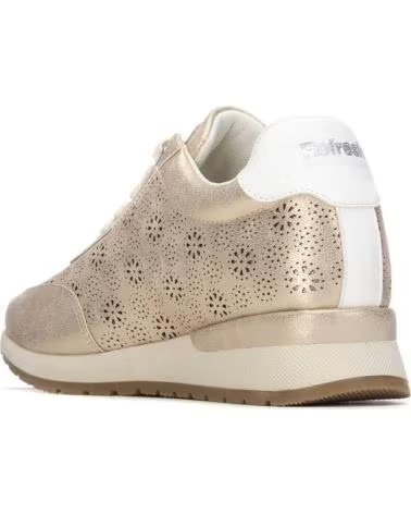 REFRESH 175131 CASUAL SNEAKERS WITH PRINT FOR WOMEN GOLD ORO