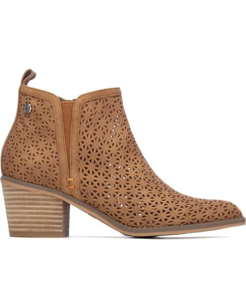 BOTAS REFRESH 175152 CAMEL VAZADAS SALTO BLOCO FEMININO CAMEL