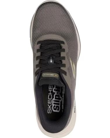 SCARPE SKECHERS SLIP-INS GO WALK 8 UOMO PATE TAUPE TAUPE