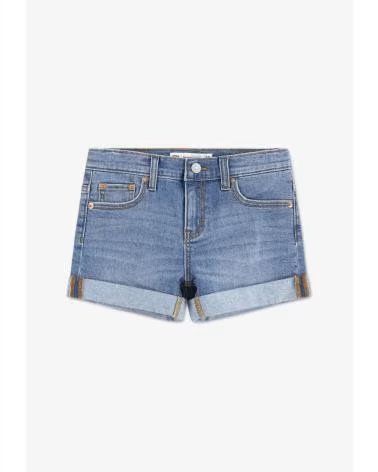 PANTALÓN CORTO LEVIS 4EH272 NIÑA DENIM CELESTE CELESTE