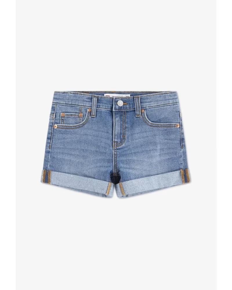 PANTALÓN CORTO LEVIS 4EH272 NIÑA DENIM CELESTE CELESTE