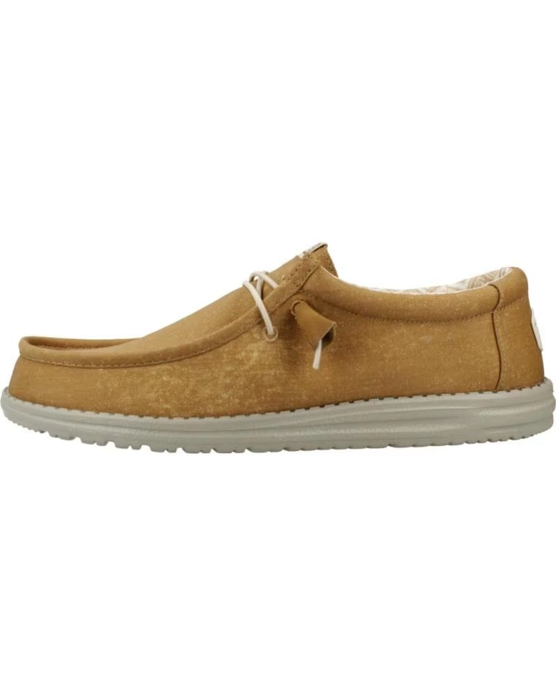 HEY DUDE INFORMALES HOMBRE MODELO WALLY STRETCH CANVAS COLOR MARRON C BRWSTNE
