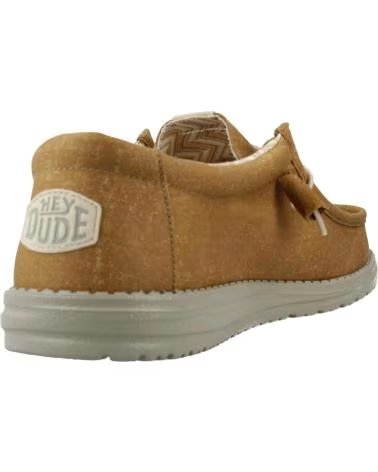 HEY DUDE INFORMALES HOMBRE MODELO WALLY STRETCH CANVAS COLOR MARRON C BRWSTNE