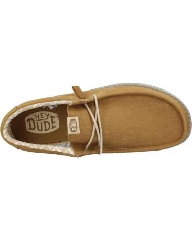 HEY DUDE INFORMALES HOMBRE MODELO WALLY STRETCH CANVAS COLOR MARRON C BRWSTNE