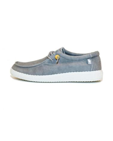 Mocasines de Mujer WALK IN PITAS WP150-WALLY M - ZAPATO UNISEX TIPO WALLABY DE ALGODON WP150- GRIS
