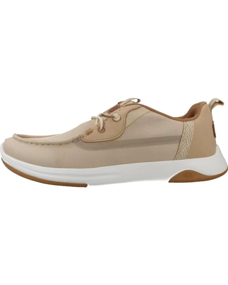HEY DUDE WALLY DRIFT MESH TÊNIS CASUAL MASCULINO BEGE CRMWHT