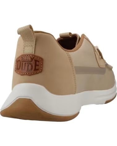 HEY DUDE WALLY DRIFT MESH TÊNIS CASUAL MASCULINO BEGE CRMWHT
