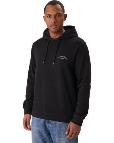 JACK AND JONES SUDADERA COLLEGE LOGO SWEAT HOOD BLACK NEGRO