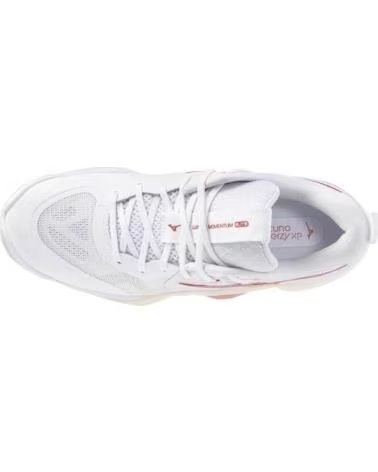 Inicio-MIZUNO-ZAPATILLAS-WAVE-MOMENTUM-ELITE-BALONMANO-VOLEY-MUJER-BLANCO-ROJO