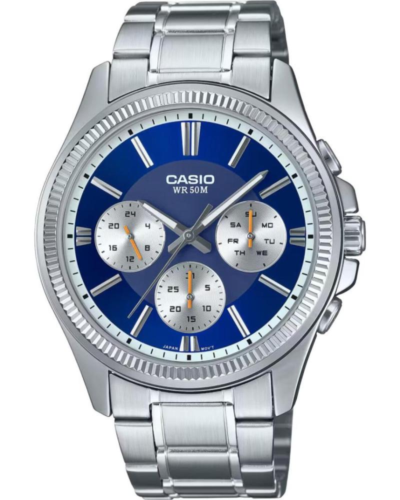 Inicio-CASIO-RELOJ CASIO MTP-1375D-2A1VDF DE ACERO PARA HOMBRE CON ESFERA AZUL-GRIS