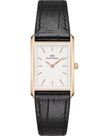 RELOJ DANIEL WELLINGTON RECTANGULAR CON CORREA DE PIEL NEGRO
