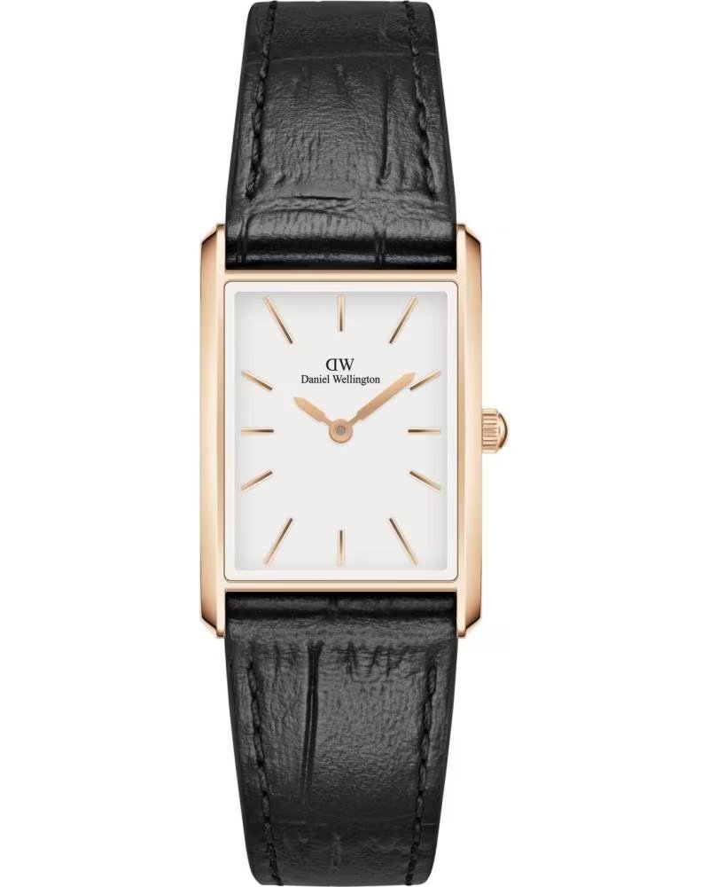 RELOJ DANIEL WELLINGTON RECTANGULAR CON CORREA DE PIEL NEGRO