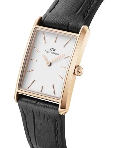 RELOJ DANIEL WELLINGTON RECTANGULAR CON CORREA DE PIEL NEGRO