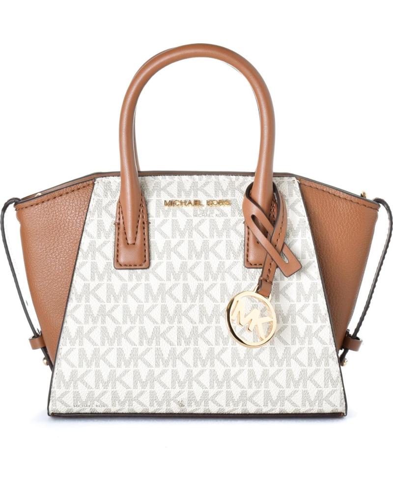 Inicio-MICHAEL-KORS-BOLSO BANDOLERA MICHAEL KORS VOYAGER MONOGRAM CUERO VAINILLA-