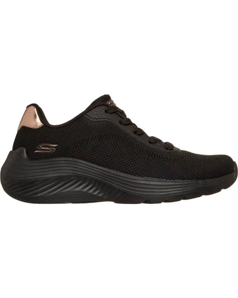 SKECHERS 117679-BBK CASUAL WOMEN´S SHOES BLACK KNIT NEGRO