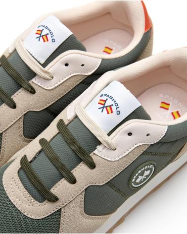 Accueil-SPAGNOLO-BASKETS CASUAL SPAGNOLO 40055-147 HOMME-KAKI