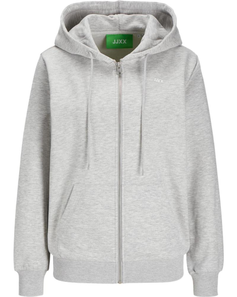 JACK AND JONES SUDADERA CON CAPUCHA JACK JONES JXABBIE RLX HOOD GRIS