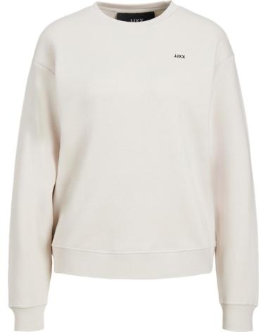 MOLETOM JACK & JONES JXABBIE RLX CREW MOONBEAM FEMININO BEIGE