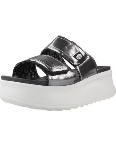 HEY DUDE SANDALIAS MUJER MODELO DELRAY SLIDE CLASSIC COLOR PLATA BLKS BLKSIMER