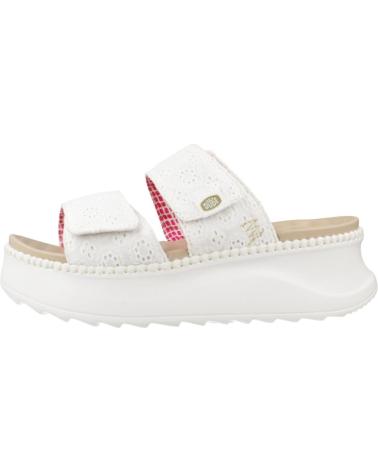 HEY DUDE SANDALIAS MUJER MODELO DELRAY SLIDE EYELET COLOR BLANCO WHIT WHITE