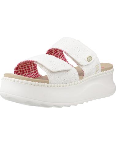 HEY DUDE SANDALIAS MUJER MODELO DELRAY SLIDE EYELET COLOR BLANCO WHIT WHITE