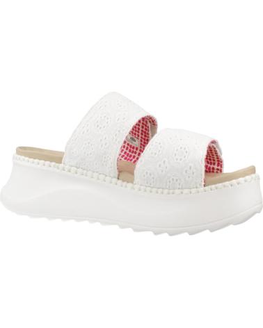 HEY DUDE SANDALIAS MUJER MODELO DELRAY SLIDE EYELET COLOR BLANCO WHIT WHITE