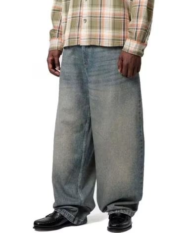 CARHARTT WIP PANTALONE JEANS BAGGY BRANDON BLUE WORN USED WASH NAN