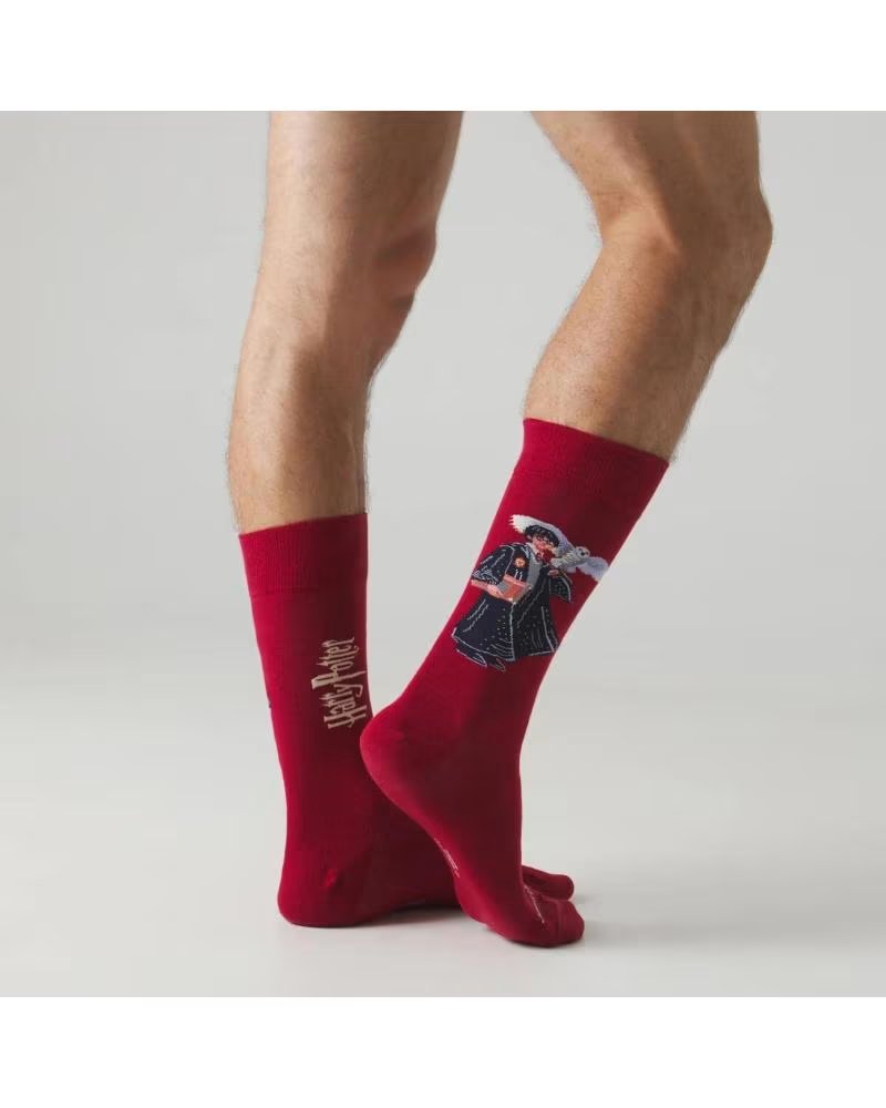 JIMMY LION CALCETINES 077-52750616396115 EN ROJO PARA UNISEX BURDEOS