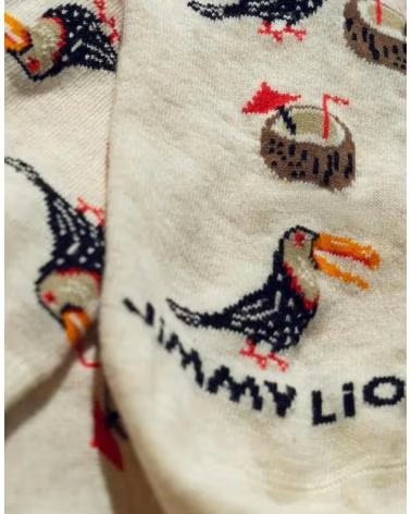 JIMMY LION CALCETINES TROPICALTOUCAN- EN PARA MUJER BEIGE