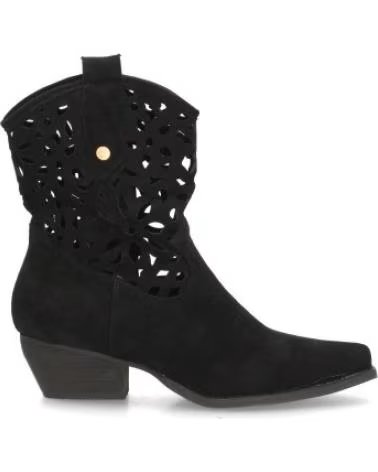 SCHWARZE COWBOY-STIEFEL SPORT3PUNTO0 A-5747 MIT PERFORATIONEN FÜR DAMEN VARIOS COLORES