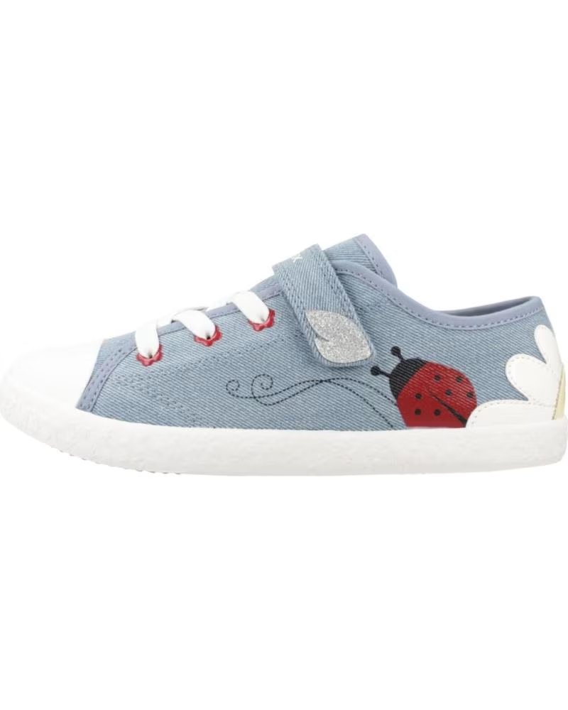 GEOX SNEAKER J GISLI GIRL, KLETTVERSCHLUSS, KINDER, MARIENKÄFER-AUFDRUCK C4348