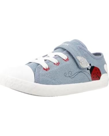 GEOX SNEAKER J GISLI GIRL, KLETTVERSCHLUSS, KINDER, MARIENKÄFER-AUFDRUCK C4348