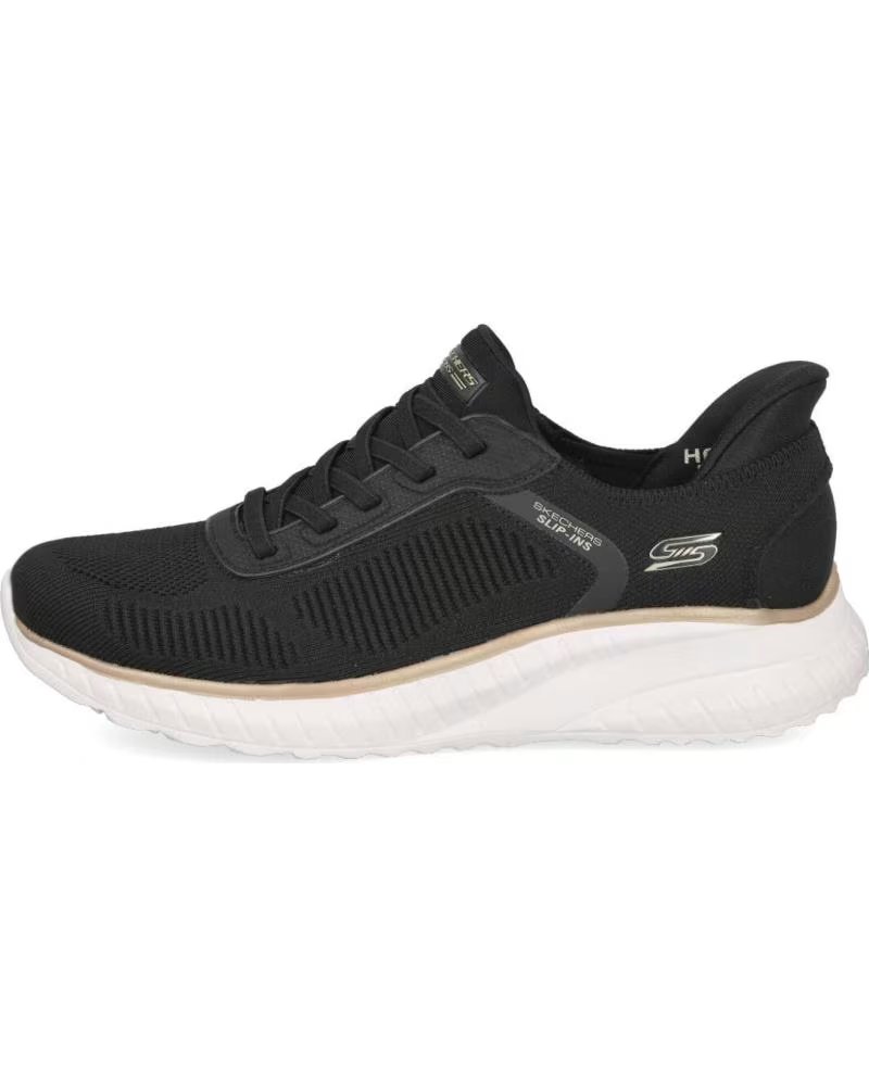 SKECHERS 117497 SLIP-INS BOBS SPORT SQUAD CHAOS NEGRO ORO