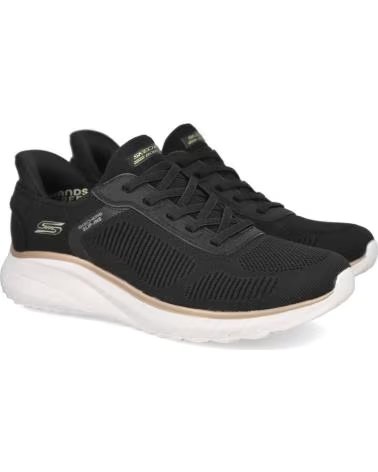 SKECHERS 117497 SLIP-INS BOBS SPORT SQUAD CHAOS NEGRO ORO
