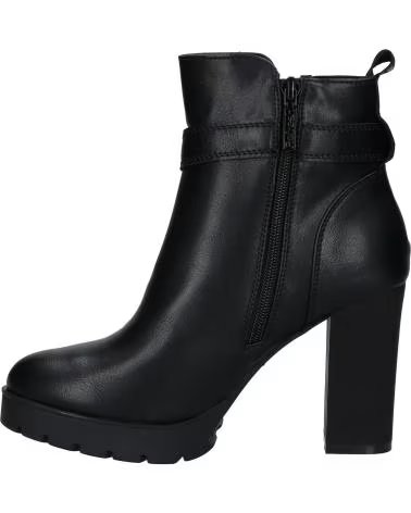 STIVALETTO REFRESH 170445 NERO CON TACCO LARGO E PLATEAU NEGRO