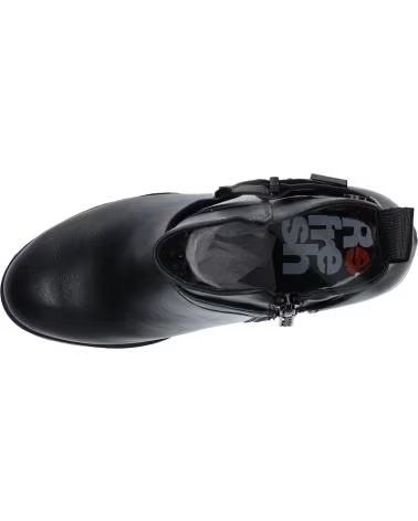 STIVALETTO REFRESH 170445 NERO CON TACCO LARGO E PLATEAU NEGRO