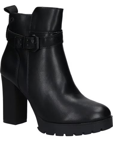 STIVALETTO REFRESH 170445 NERO CON TACCO LARGO E PLATEAU NEGRO