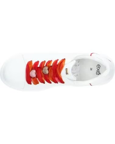 Accueil-EXE-BASKETS DÉCONTRACTÉES EXE 66-61EX10 PU BLANC ROUGE-PU-WHITE-RED
