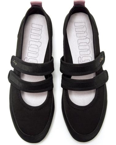 ZAPATILLAS CASUAL MTNG 56339 CON DOBLE TIRA PARA MUJER NEGRO