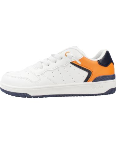 GEOX ZAPATILLAS J ASSISTER BOY NIÑO BLANCO NARANJA C1383 C1383