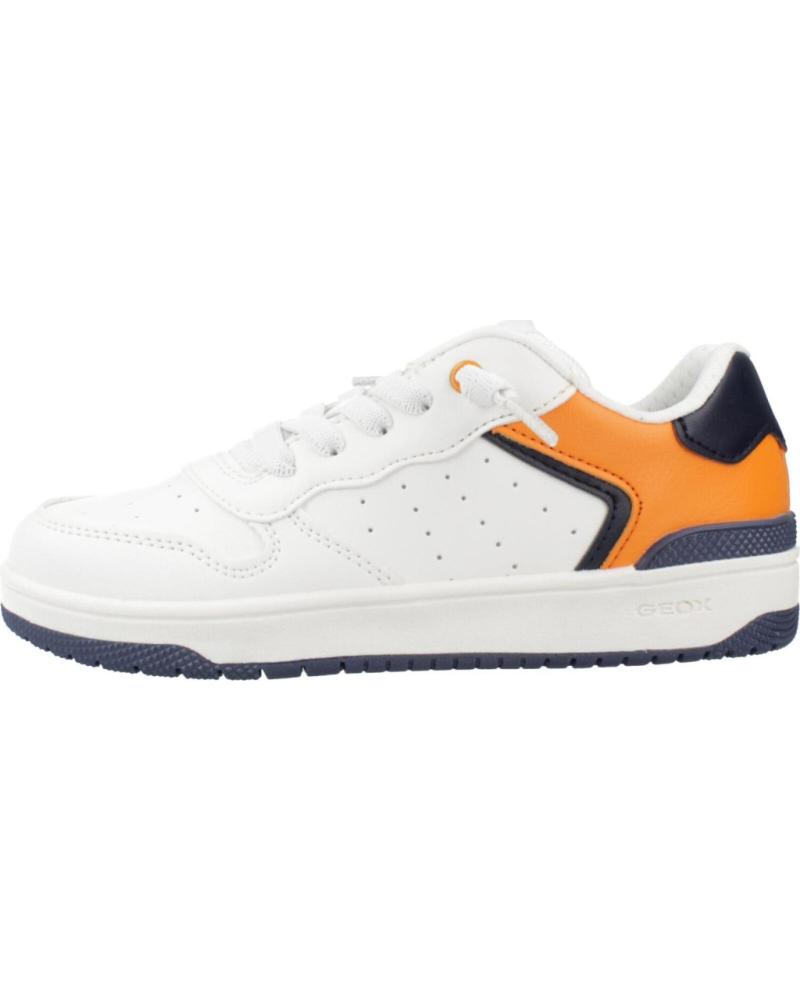 GEOX ZAPATILLAS J ASSISTER BOY NIÑO BLANCO NARANJA C1383 C1383